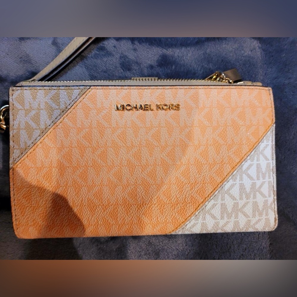 Michael Kors signature double zip phone wristlet